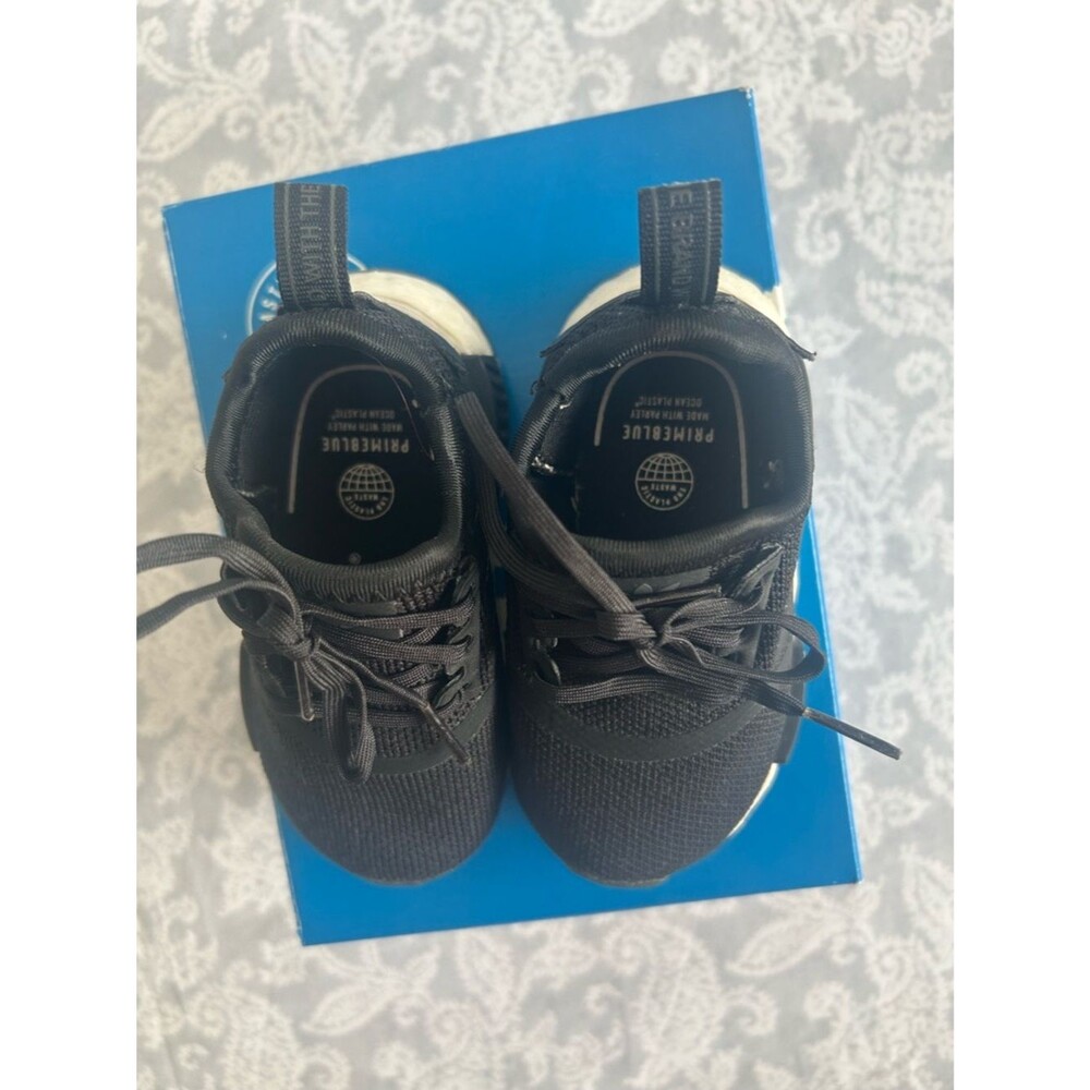 adidas Kids Black & White NMD-Style Sneakers - Picture 5 of 6